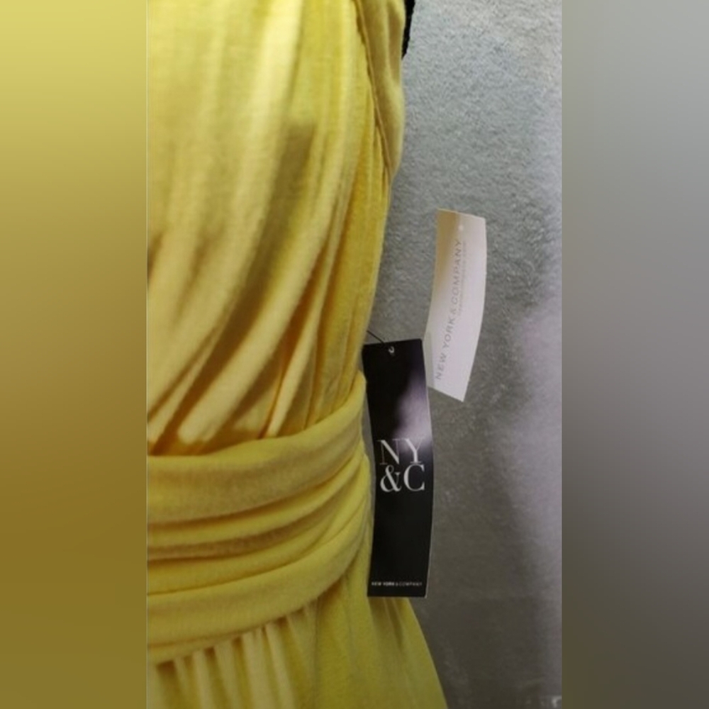 New York & Company Yellow Maxi Dress - Picture 4 of 6